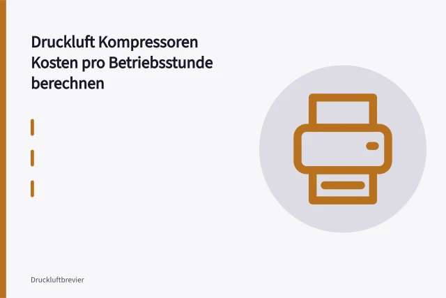 Schraubenkompressor in Druckluftstation mit Rohrleitungen und Manometern im Betrieb. Druckluft Kompressoren Kosten pro Betriebsstunde berechnen