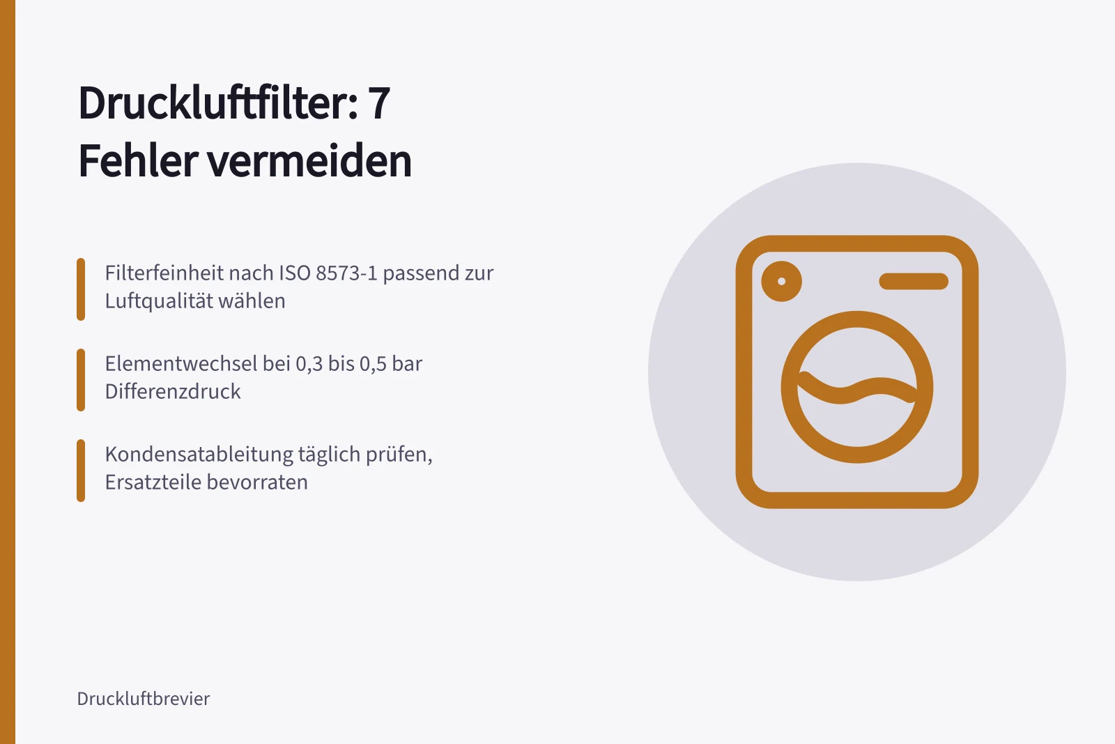 Koaleszenzfilter mit Differenzdruckmanometer in Druckluftaufbereitung