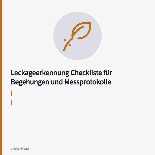 Ultraschall-Leckagedetektor prüft undichte Druckluftkupplung an Stahlrohrleitung. Leckageerkennung Checkliste für Begehungen und Messprotokolle