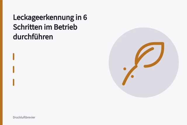Ultraschallgerät ortet Leckage an Druckluftleitung im Betrieb. Leckageerkennung in 6 Schritten im Betrieb durchführen