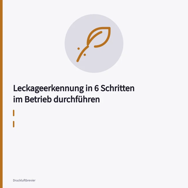 Ultraschallgerät ortet Leckage an Druckluftleitung im Betrieb. Leckageerkennung in 6 Schritten im Betrieb durchführen