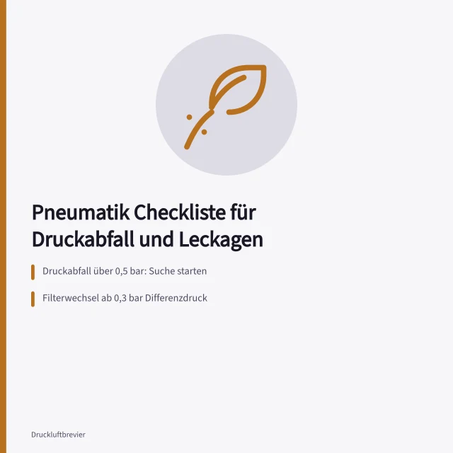 Ultraschallgerät ortet Leckage an Druckluftleitung mit Manometer. Pneumatik Checkliste für Druckabfall und Leckagen