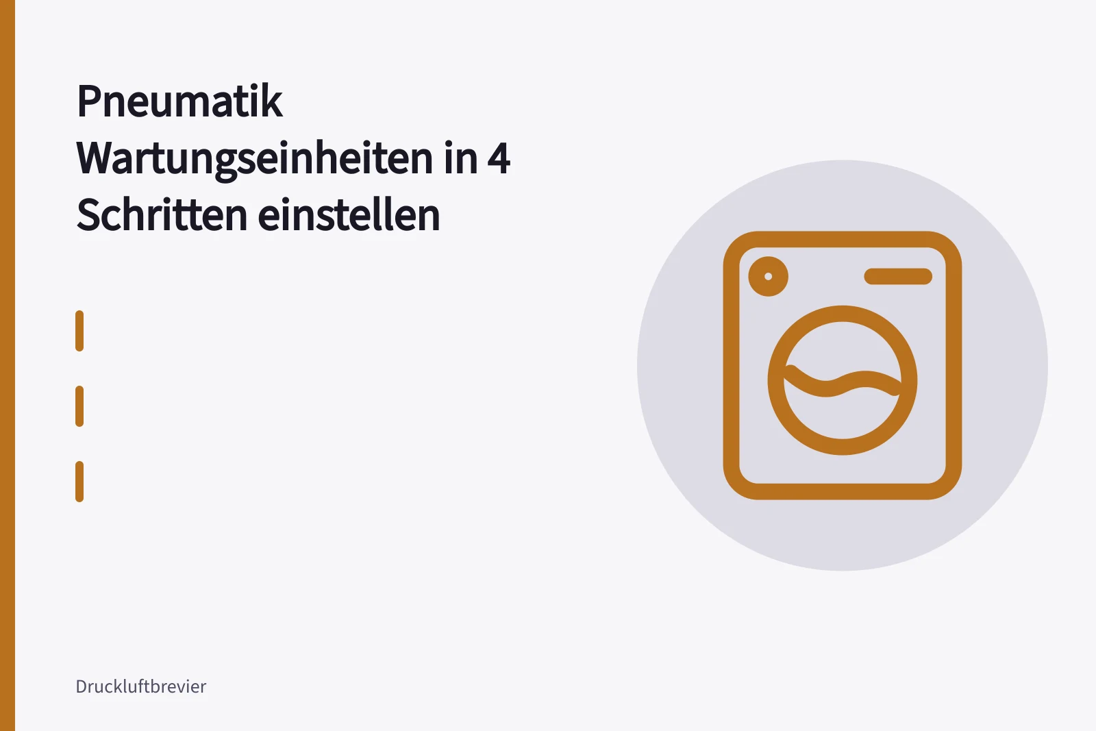 Pneumatik Wartungseinheit mit Filterregler, Manometer und Öler an einer Maschine